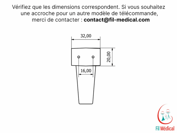 Accroche télécommande LINAK – Image 3