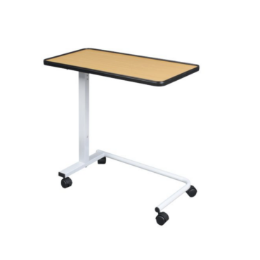 Table de lit réglable Corfou avec plateau bois et roulettes