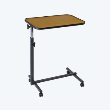 Table de lit réglable Hêtre avec plateau inclinable et roulettes