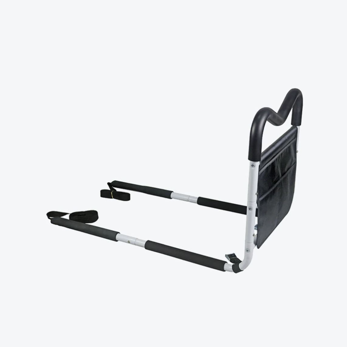 barre de sortie de lit réglable avec sangles de maintien